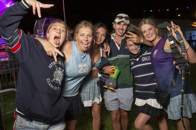 Schoolies celebrate at Victor Harbor. Picture: Brett Hartwig