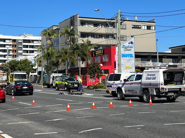 The scene of the incident on Main St, Kangaroo Point.