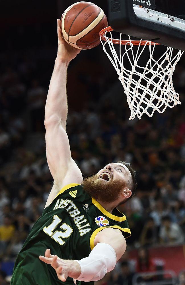 Aron Baynes was a tower of power for the Boomers.