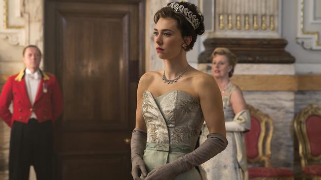 As Princess Margaret, Vanessa Kirby (and her fabulous pout) steal the limelight in The Crown. Picture: Netflix