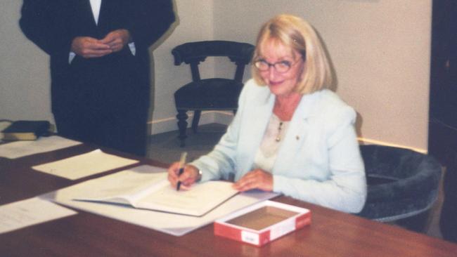 King at her swearing in as a County Court Judge. Picture: Supplied