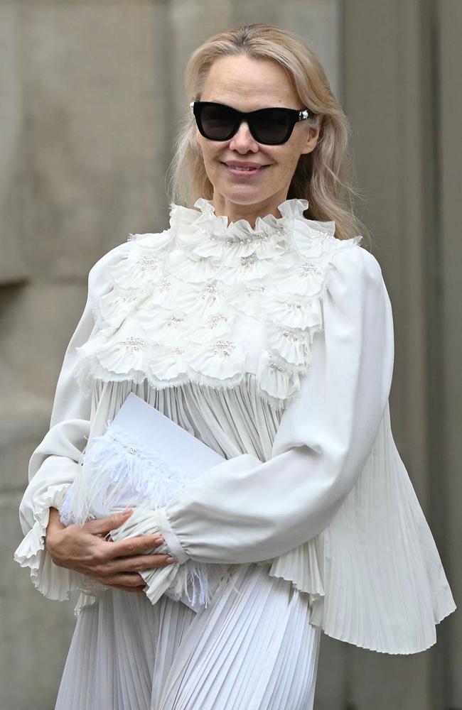 Pamela Anderson at the Chanel couture show in Paris last month. Picture: AFP