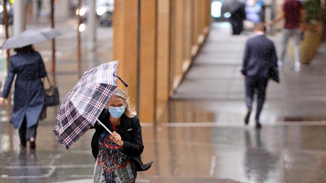 Trains have been delayed as Sydney continues to experience torrential rain. Picture: NCA NewsWire / Damian Shaw