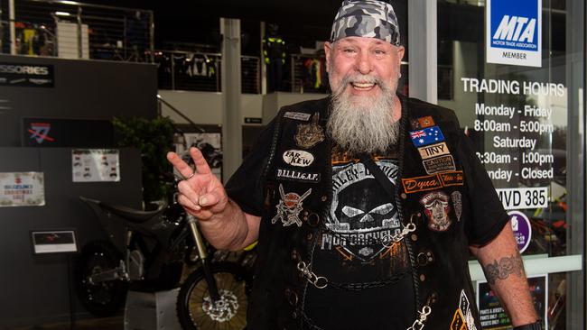 TINY joined Darwin's motorbike community at the NT Motorcycle Centre to raise money and awareness for the Salvation Army's annual Christmas Toy Ride. Picture: Pema Tamang Pakhrin