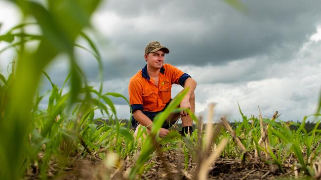 Mitch Brimblecombe, farm manager of Moira Farms, at Forest Hill. Picture: Ali Kuchel