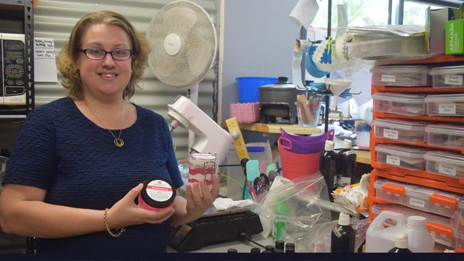 Sarah Watson makes a range of bath, body and home products through her business Manarlee. Picture: Laura Thomas