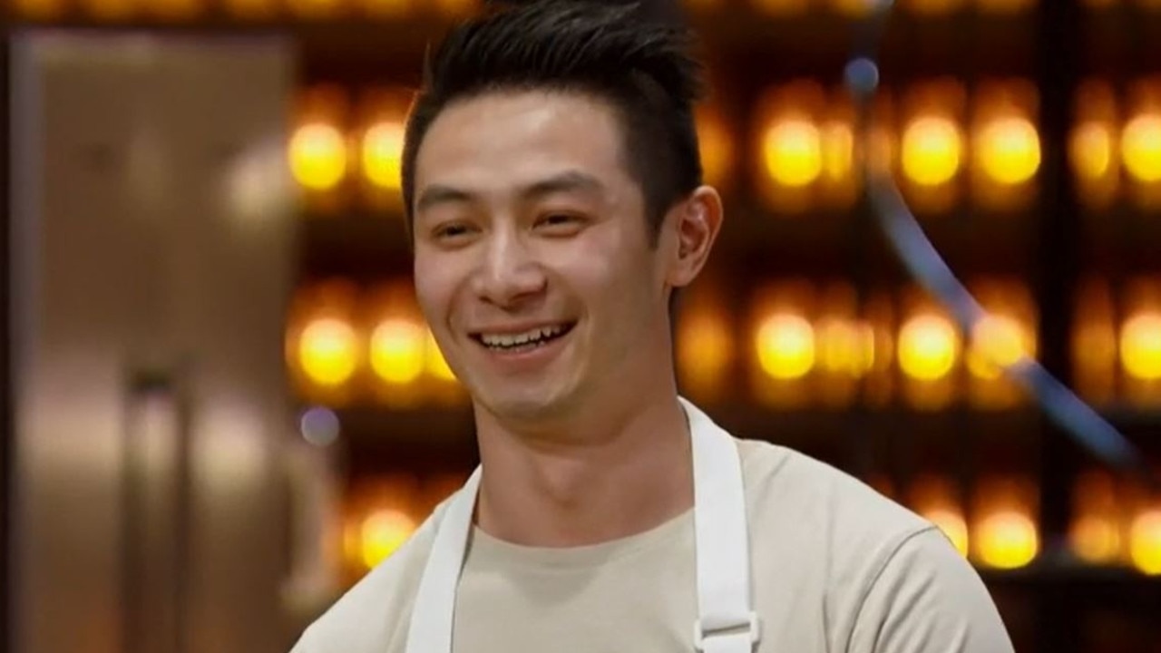 Reynold was all smiles as he won the last immunity cook of the season. Picture: Channel 10