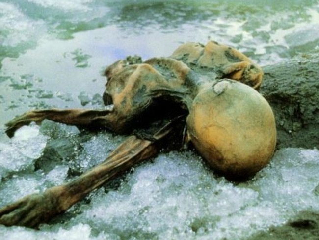 The crime scene in Tisenjoch in the Alps, where the mummy was found in 1991. Picture: The South Tyrol Museum of Archaeology