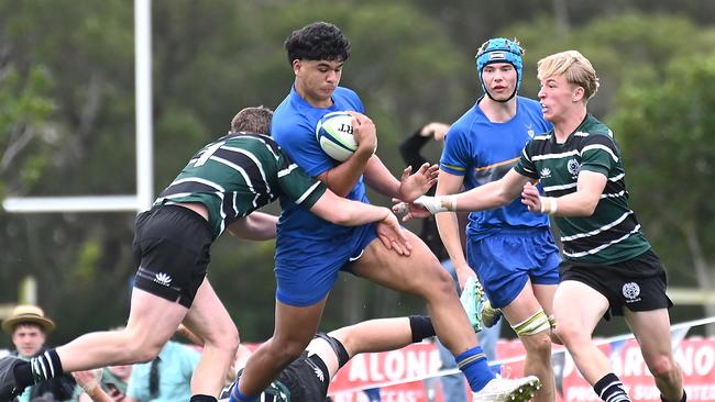 Harry Solofa. GPS Rugby Churchie Vs BBC Saturday August 10, 2024. Picture, John Gass