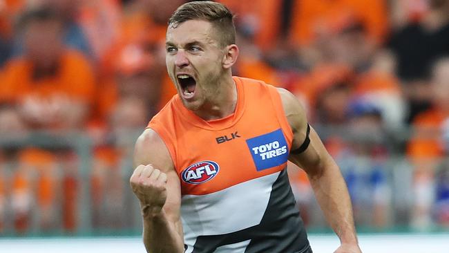 Devon Smith says he’s happy at GWS. Picture: Phil Hillyard