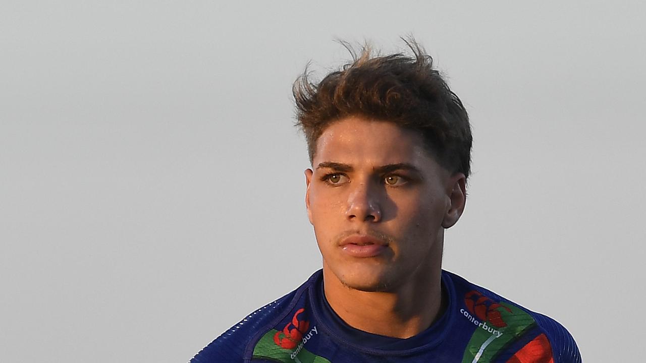 MACKAY, AUSTRALIA - AUGUST 27: Reece Walsh of the Warriors looks on before the start of the round 24 NRL match between the New Zealand Warriors and the Canberra Raiders at BB Print Stadium, on August 27, 2021, in Mackay, Australia. (Photo by Ian Hitchcock/Getty Images)