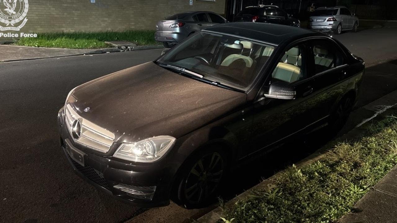 The weapons were found in this stolen car in Guildford. Picture: NSW Police Force