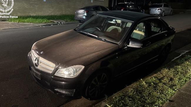 The weapons were found in this stolen car in Guildford. Picture: NSW Police Force
