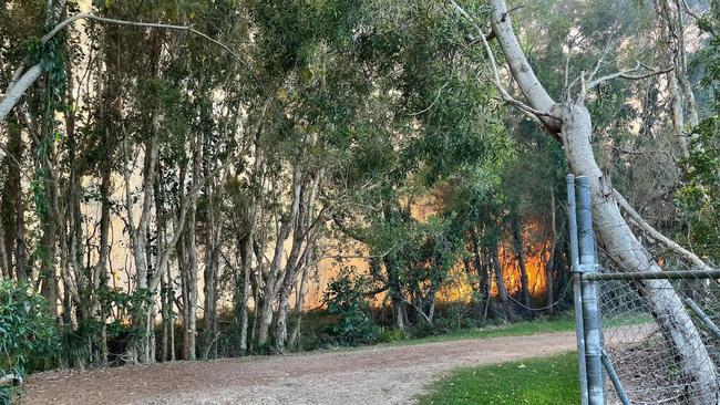 The Byron Bay bushfire on Sunday. Picture: RFS Mullumbimby