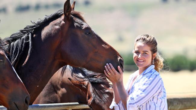 Melbourne Cup-winning jockey Michelle Payne at her farm near Ballarat.