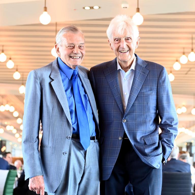 Wilkinson (right) with Dickie Bird in April. Picture: Simon Wilkinson/SWpix.com/Shutterstock