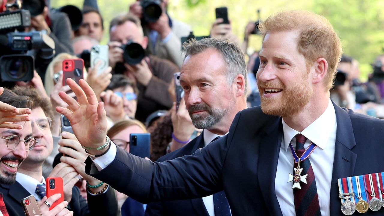 Prince Harry meets members of the public as he departs The Invictus Games Foundation 10th Anniversary Service at St Paul's Cathedral – five kilometres from Buckingham Palace. Picture: Chris Jackson/Getty Images for Invictus Games Foundation