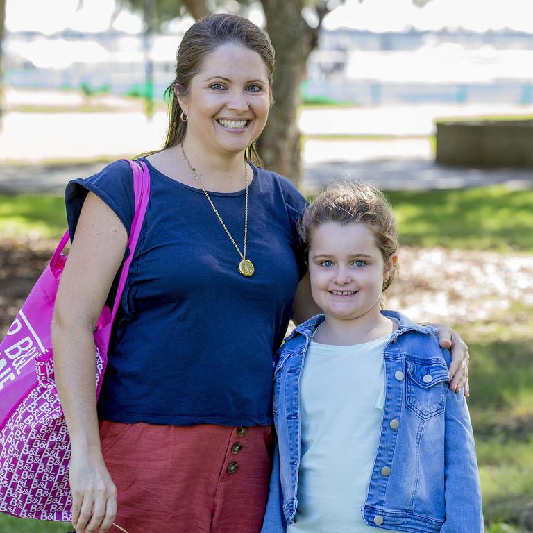 <p>Faces of the Gold Coast at Paradise Point. Fiona Hyland and Ella Hyland, 7. Picture: Jerad Williams</p>