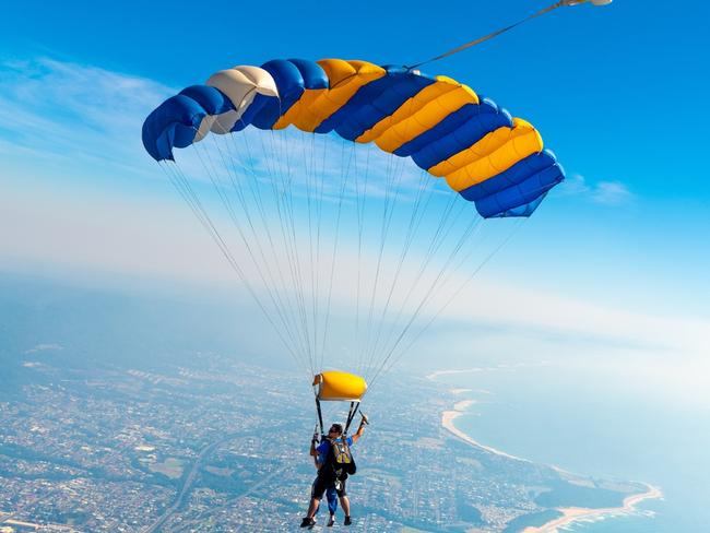 Supplied photos of people  skydiving from Experience Co