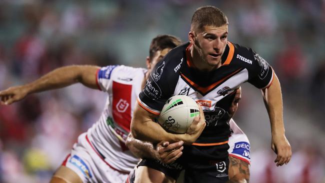 Wests Tigers coach Michael Maguire denies form had anything to do with his contentious decision to shift Adam Doueihi from five-eighth to the centres, insisting he is just looking for a “change” to spark his inconsistent side. Photo: Matt King/Getty Images.
