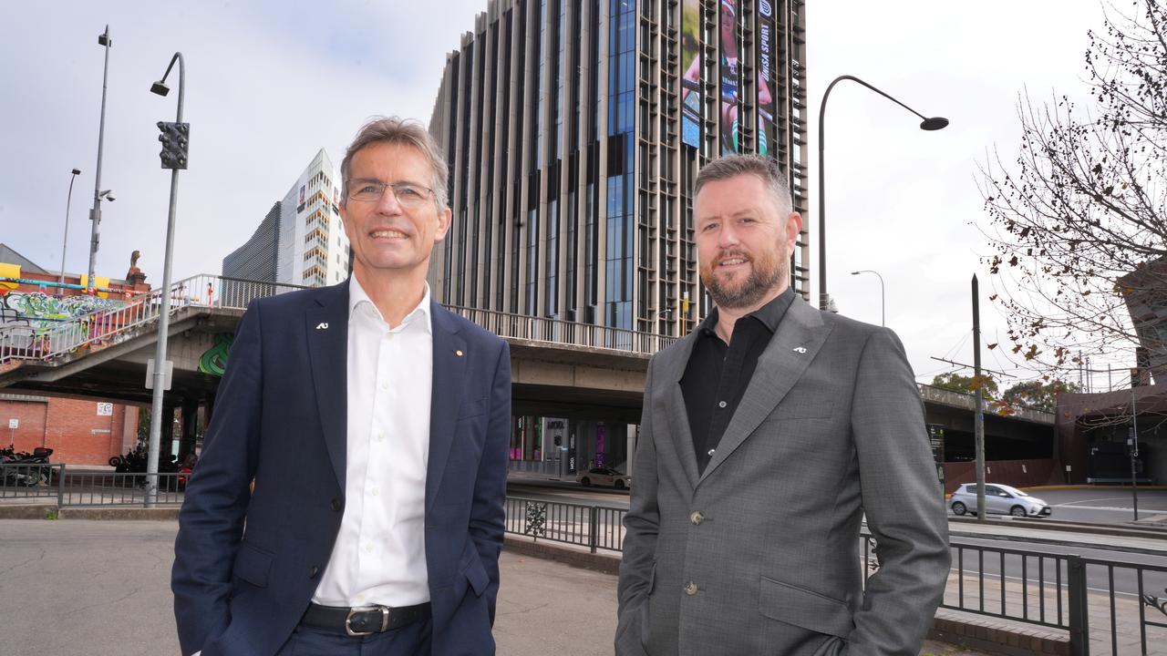 Adelaide University co-Vice Chancellors Professor Peter Hoj and Professor David Lloyd. Picture: Dean Martin