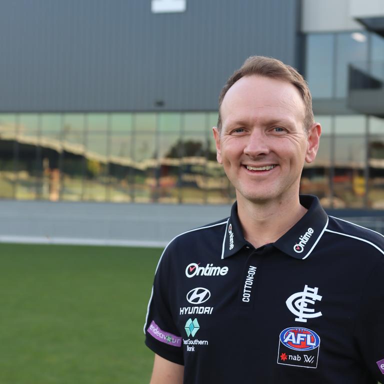 New Carlton AFLW coach Mathew Buck said he was excited to coach a women’s side for the first time. Picture: Julian Wallace