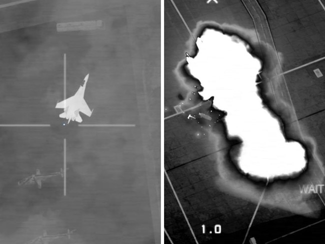 Images of a supposed Pakistani strike, which were actually taken from a video game.