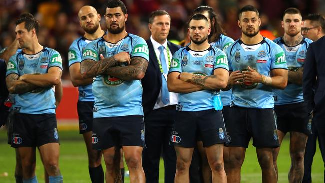 It seems the Blues still weren’t united ahead of the decider. (Cameron Spencer/Getty Images)