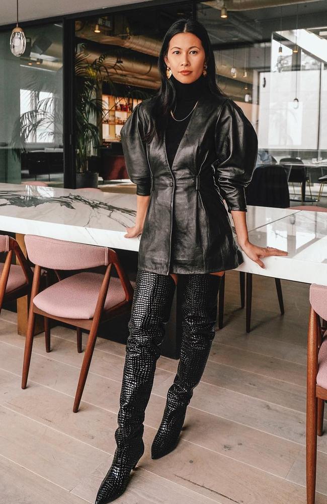 ‘We love a good cardigan moment.’ Revolve chief brand officer Raissa Gerona. Picture: Revolve