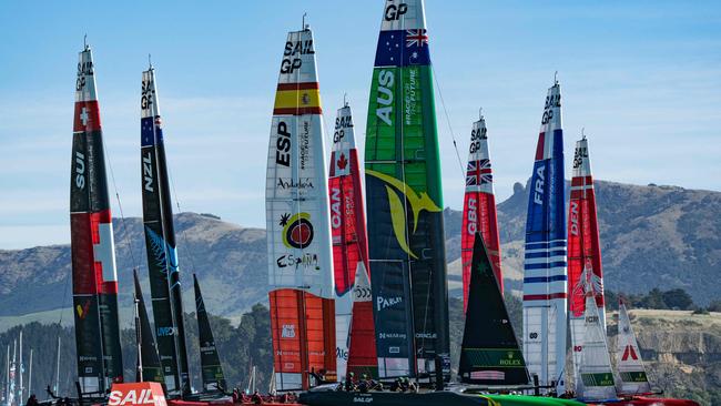 Australia is chasing a SailGP four-peat. Photo: Bob MARTIN / SailGP / AFP)