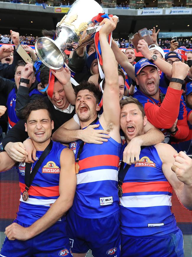 The Western Bulldogs after the 2016 AFL Grand Final. Picture: Alex Coppel