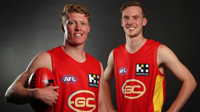 Can picks No.1 and No.2 Matt Rowell and Noah Anderson breath life into the AFL’s Gold Coast experiment? Picture: Michael Klein