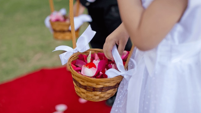 My daughter isn’t the flower girl, so we’re not going