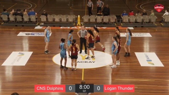 Replay: Queensland Basketball - U14 Girls Championship -  Div 1 - SF - Cairns Dolphins v Logan Thunder