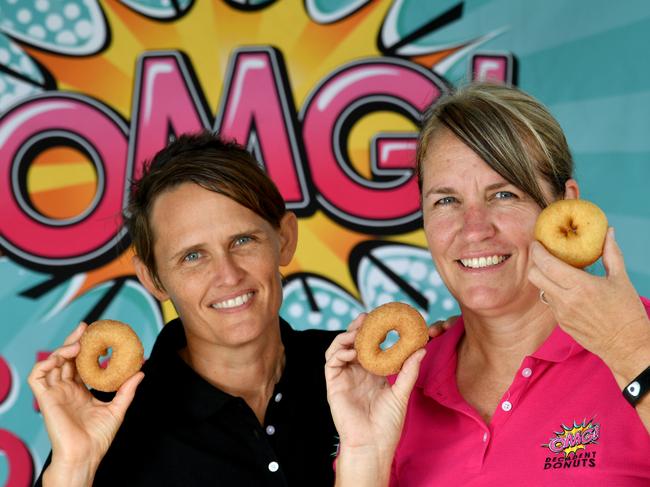 Nicole Knight and Tania Davies from OMG Decadent Donuts. Picture: Evan Morgan