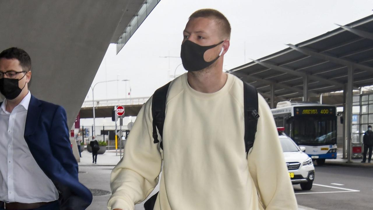 Jordan de Goey arrives back in Australia.