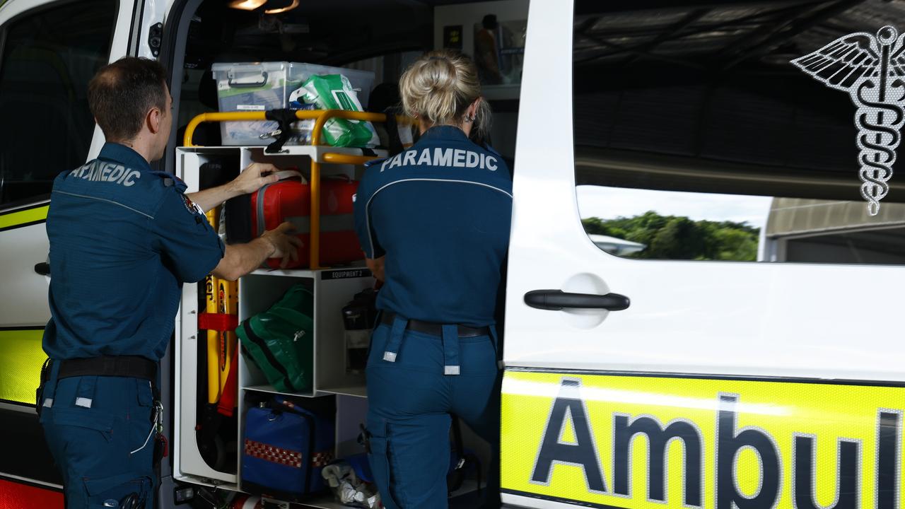 A man has been taken to hospital with a shoulder injury after a branch fell on him while he was cutting trees. Picture: Brendan Radke