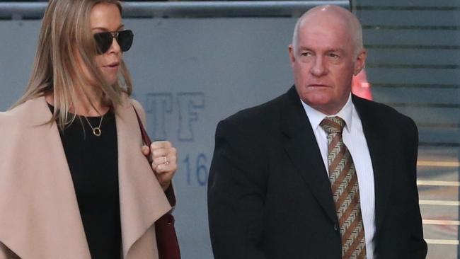 Gordon Nuttall (right) arrives at court.