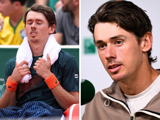 Alex de Minaur crashed out in the second round of the French Open. Image: Getty