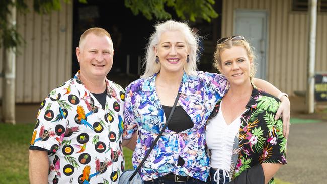 At Meatstock are (from left) Jason Naumann, Kylie Naumann and Sarah Cox at Toowoomba Showgrounds, Saturday, April 9, 2022. Picture: Kevin Farmer