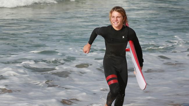 Max Taylor rescued a UK swimmer in March, picking up the coveted Rescue of the Month Award. Picture: AAP IMAGE / MARK SCOTT