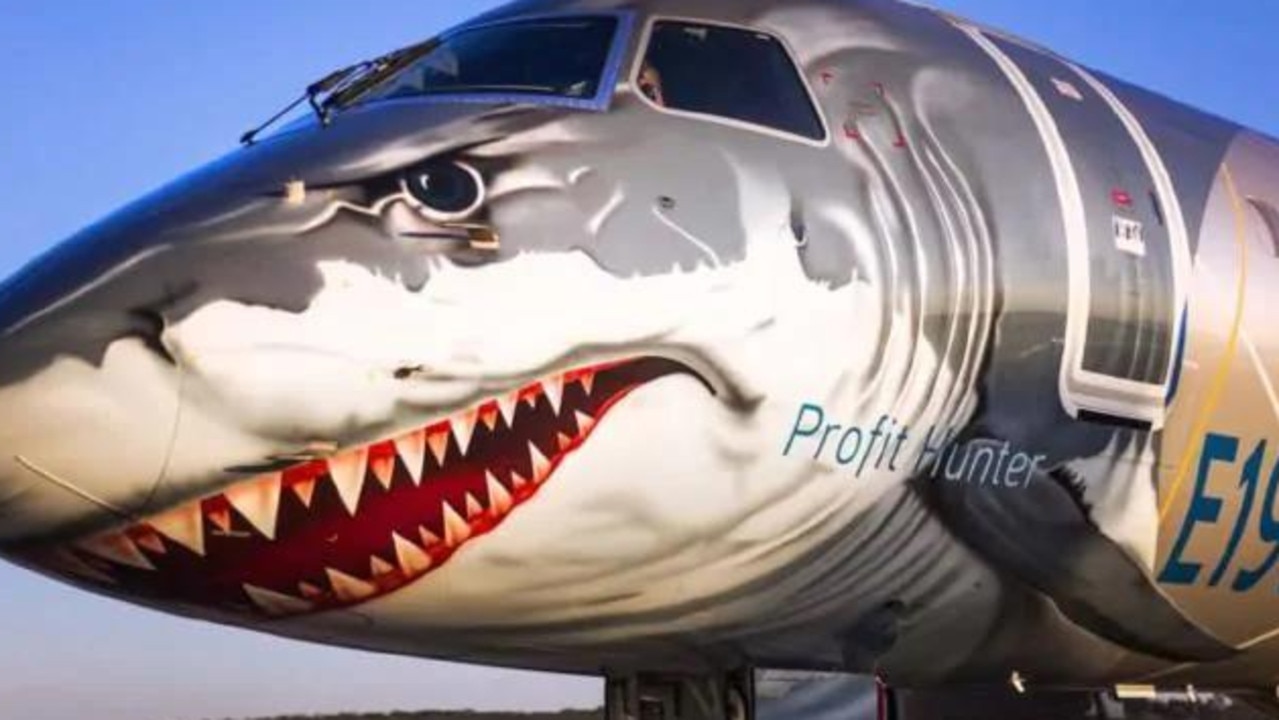 Kids News: New Embraer E190-E2 plane has shark livery for world tour to ...