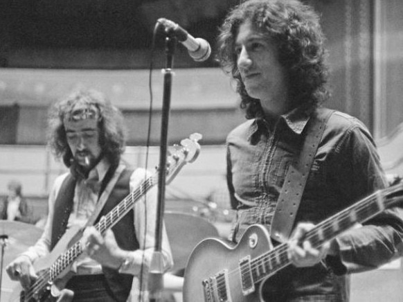 Peter Green with John McVie (left) during Fleetwood Mac's early days. Picture: Getty Images