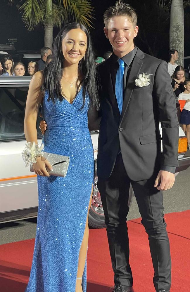 Students on the red carpet of the 2023 Xavier College School Formal at the Hervey Bay Boat Club