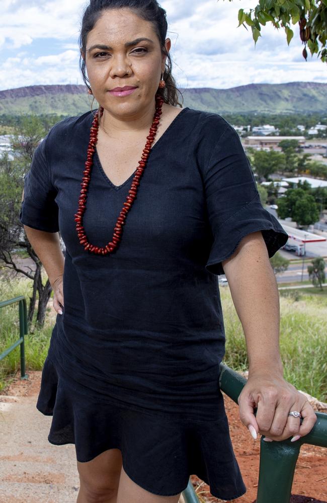 Senator for the Northern Territory and the former deputy mayor of Alice Springs Jacinta Nampijinpa Price on Anzac Hill overlooking Alice Springs. Picture Mark Brake