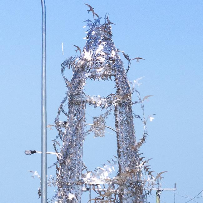 The Lighthouse sculpture at Byron Bay, dubbed the 'disco dong' by some, will be torn down. Picture: Christopher Soulsby/Byron Shire Council