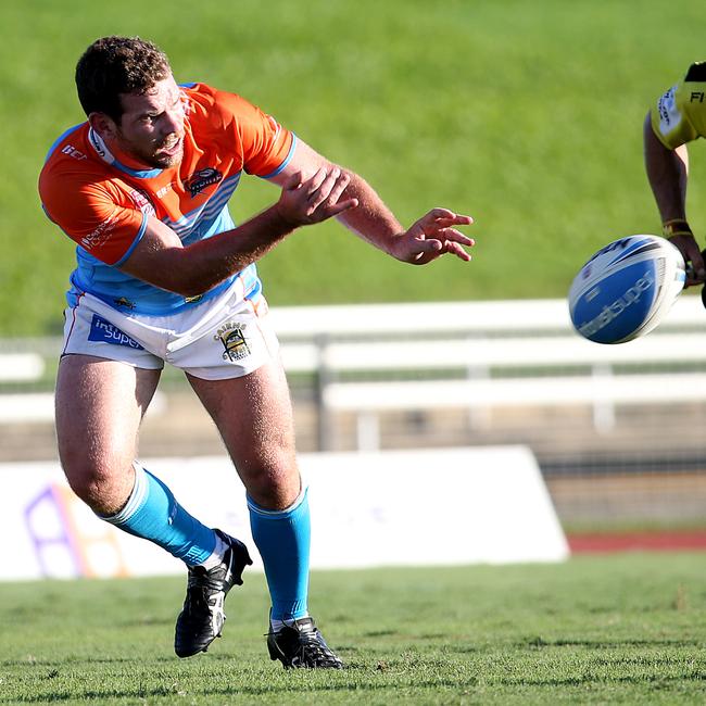 Pride hooker Chris Ostwald in a pre-season trial match between the Northern Pride and the PNG Hunters, held at Barlow Park, Cairns. PICTURE: STEWART McLEAN