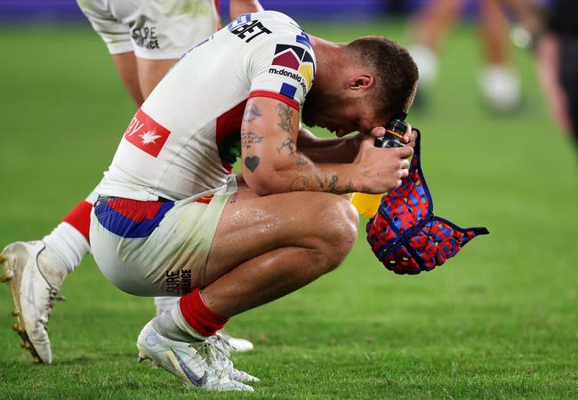 Kalyn Ponga dejected after full time. Picture: Getty