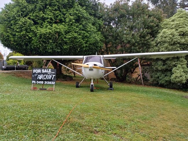 Richard Gee is selling his plan from his Chirnside Park lawn