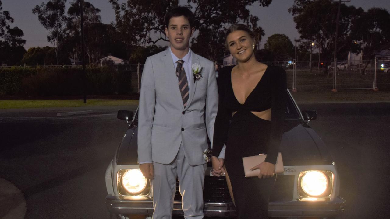 Bailey Martin and Zahra Manteit stunned on the red carpet at Our Lady of Southern Cross College's formal for 2023. Picture: Emily Devon